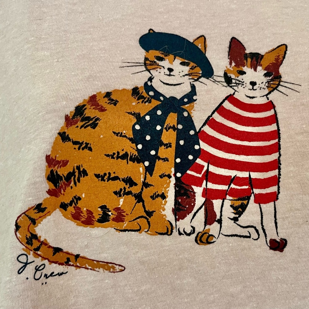 J Crew Cat Graphic T-Shirt - Tan - Picture 7 of 7